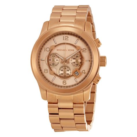 michael kors rose tone watch|Michael Kors runway chronograph.